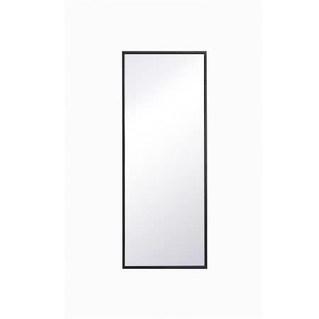 Blueprints 14 in. Metal Frame Rectangle Mirror in Black - 13.25 x 35.25 x 0.16 in. BL2954212
